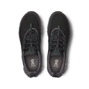 A pair of black On Cloudrunner slip-on shoes shown from a top-down view on a white background.