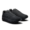 Black athletic shoes on a white background