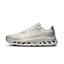 White sneaker with unique sole design on a white background