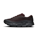 On Running shoe in dark burgundy and black color, on a white background