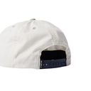 White cap with a black interior and visible brand logo on a white background