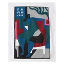Abstract artwork with a stylized figure and colorful geometric shapes, featuring the brand 'PARRA'.