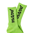 Parra Lowercase Scriptlogo Crew Socks - Acid Green