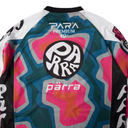 Colorful sports jersey with 'pärra' branding on a white background