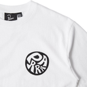 White sweatshirt with black circular logo and 'PARRA' branding on a white background