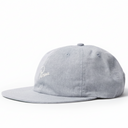 Gray cap with a brand logo on a white background