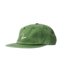 An olive green flat-brim cap with a white embroidered 'Parva' logo on the front, shown against a plain white background.