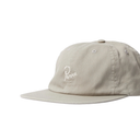 A light beige flat-brim baseball cap with a white embroidered 'Parva' logo on the front, shown against a plain white background.