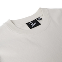 White sweatshirt with a Parra label on a white background