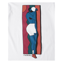 T-shirt with a colorful graphic of a person and the brand 'PARRA' on a white background