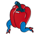 Parra Bell Pepper Enamel Pin Red