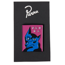 Parra Dogface Enamel Pin Washed Magenta