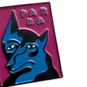 Parra Dogface Enamel Pin Washed Magenta