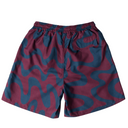 Parra Splashed Swim Shorts Burgundy