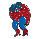 Parra Stupid Strawberry Enamel Pin Red