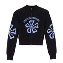 Santa Cruz Women's Flower Knit Track Top - Black/Washed