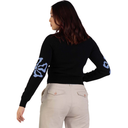 Santa Cruz Women's Flower Knit Track Top - Black/Washed