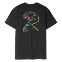 Black t-shirt with a panther graphic design on a white background