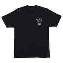 Black t-shirt with a white Pokemon x Santa Cruz logo on a white background