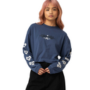Santa Cruz Women's Evolve Stripe L/S Tee Heritage Blue Wash