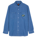 Santa Cruz Global Oval Dot Denim L/S Shirt Classic Blue