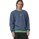 Santa Cruz Global Oval Dot Front Crew Heritage Blue
