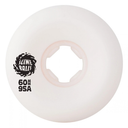 White skateboard wheel with Slime Balls logo and specifications on a white background