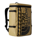 Beige backpack with The North Face logo on a white background