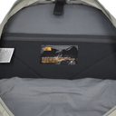 Backpack interior with visible The North Face label
