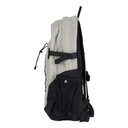 Black and gray backpack on a white background