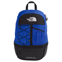 The North Face Forsalie Convertible backpack in blue and black, featuring a white logo on the front, on a solid white background.