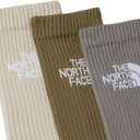 The North Face Multi Sport Cush Crew Socks (3 Pack) - TNF Beige/Stone Slab/Desert Stone