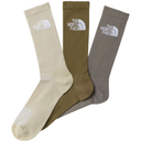 The North Face Multi Sport Cush Crew Socks (3 Pack) - TNF Beige/Stone Slab/Desert Stone