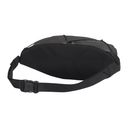 Black waist bag on a white background