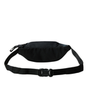 Black waist bag on a white background