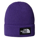 The North Face TNF Logo Box Cuffed Beanie - Peak Purple