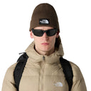 The North Face TNF Logo Box Cuffed Beanie Smokey Brown - Ministry Of Concrete