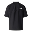 Black shirt with The North Face logo on the back against a white background