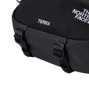 Black bag with 'The North Face' branding on a white background