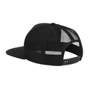 Black mesh cap with rhinestone embellishments on a white background