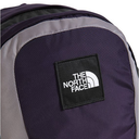 Purple backpack with The North Face logo on a white background