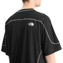 Black t-shirt with The North Face logo on a white background