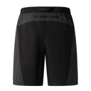 Black shorts with checkered pattern on a white background