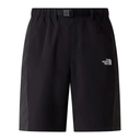 Black shorts with The North Face logo on a white background