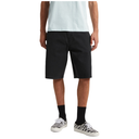 Person wearing black shorts on a white background