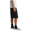 Person wearing black shorts on a white background