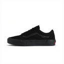 A black Vans platform sneaker shown from the side profile against a clean white background.