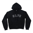 Screw Loose College Zip Up Hoodie - Black