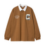 Carhartt WIP L/S Brown Ducks Rugby Shirt Hamilton Brown White