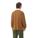 Carhartt WIP L/S Brown Ducks Rugby Shirt Hamilton Brown White